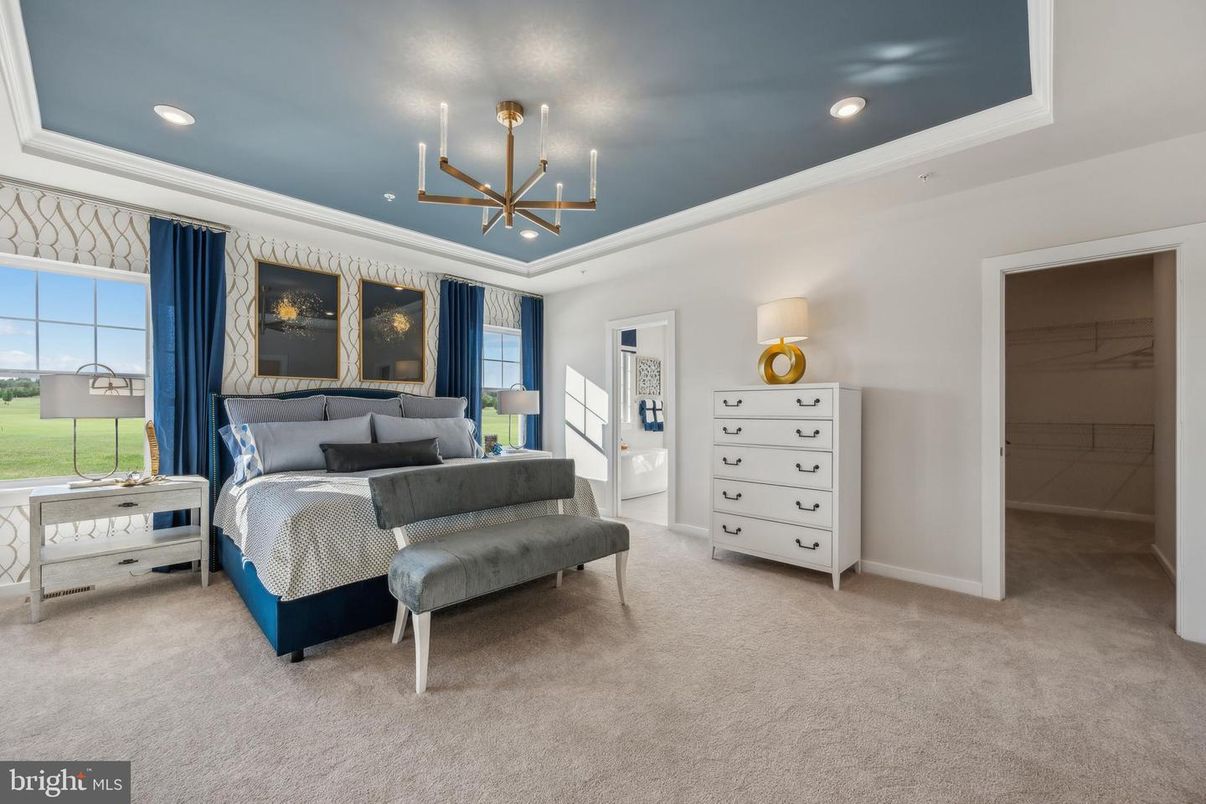 Bedroom, Interior, Pendant Lights, Recessed Lighting