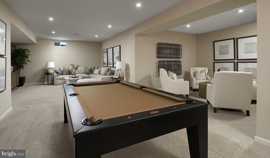 Billiard Table, Game Room, Interior, Living room, Recessed Lighting