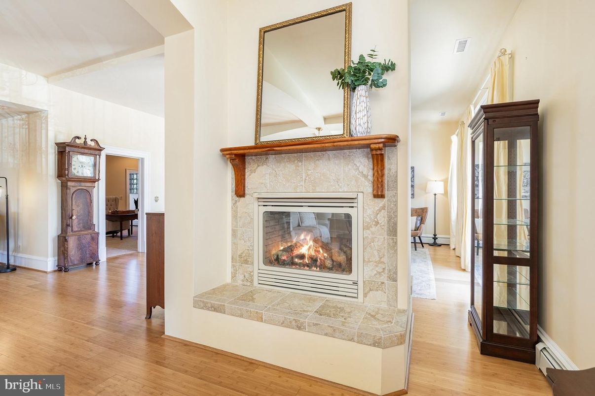 Fireplace, Interior, Wood Texture Flooring