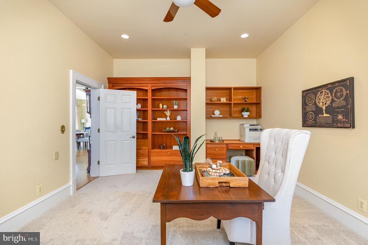 Home Office, Interior, Recessed Lighting