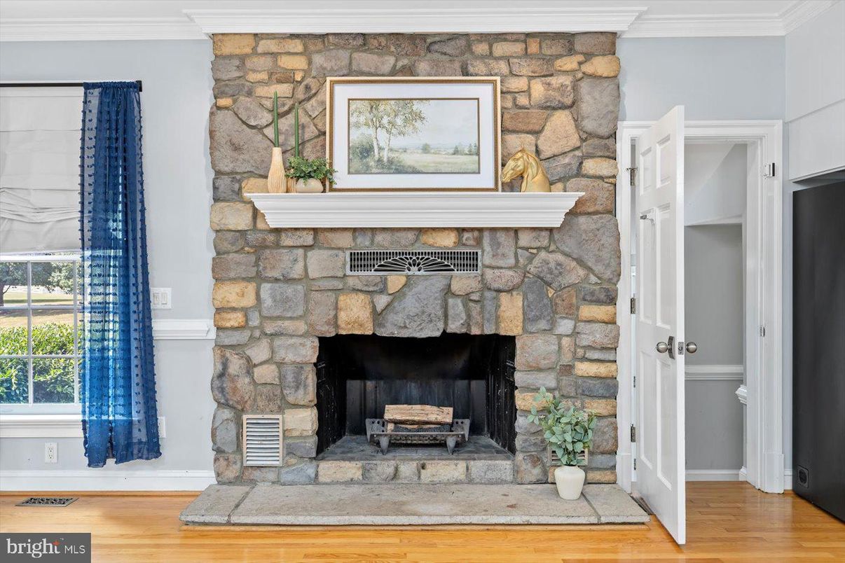 Fireplace, Interior, Stone Walls, Wood Texture Flooring