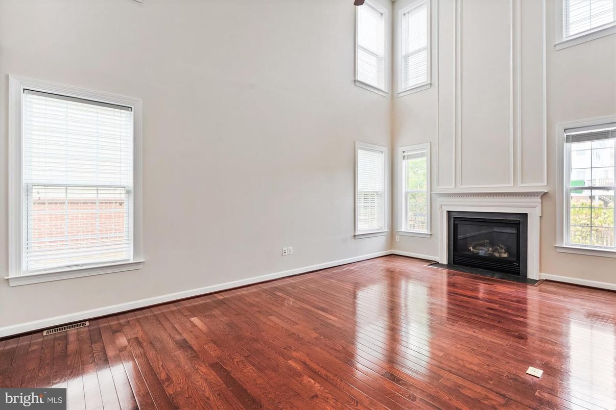 Empty room, Fireplace, Interior, Wood Texture Flooring