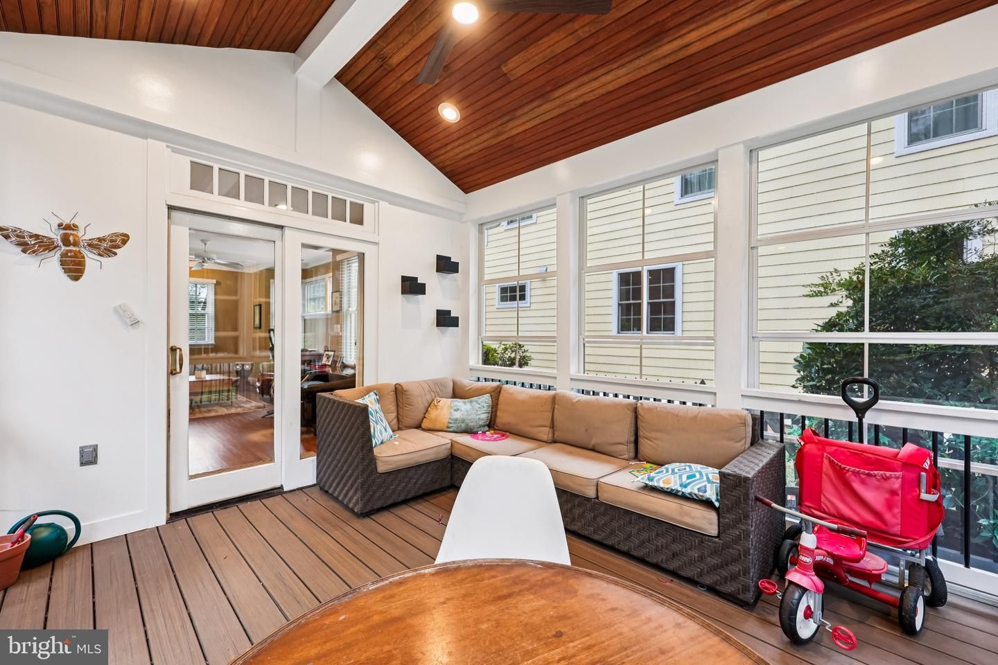 Interior, Living room, Recessed Lighting, Wooden Ceilings, Wood Texture Flooring