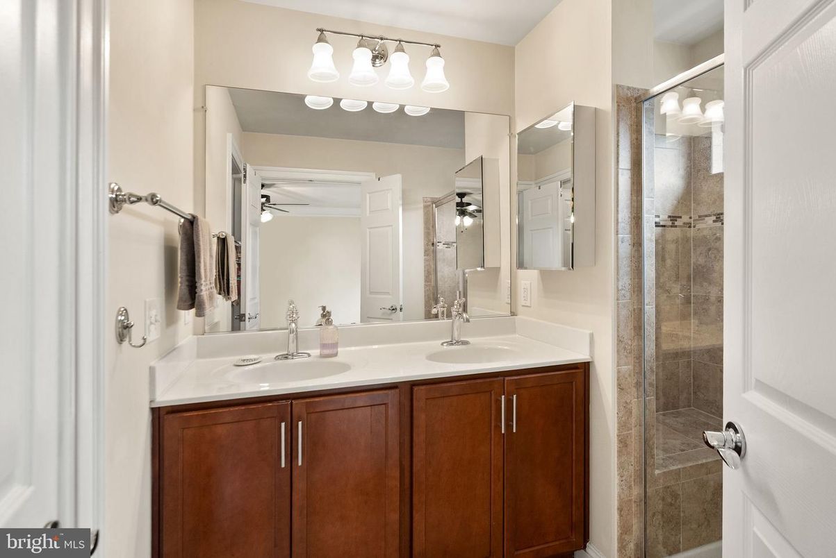 Bathroom, Dual Sink Vanities, Glass Shower, Interior
