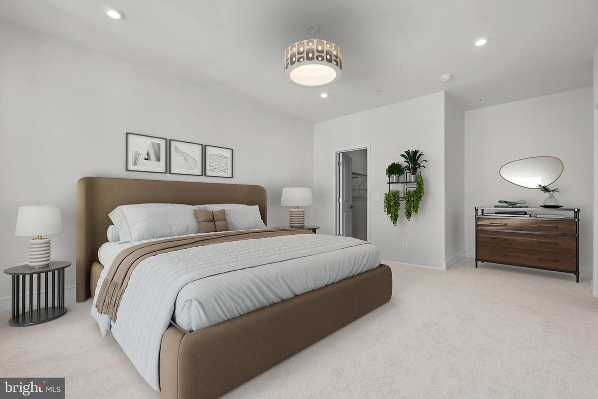 Bedroom, Interior, Recessed Lighting