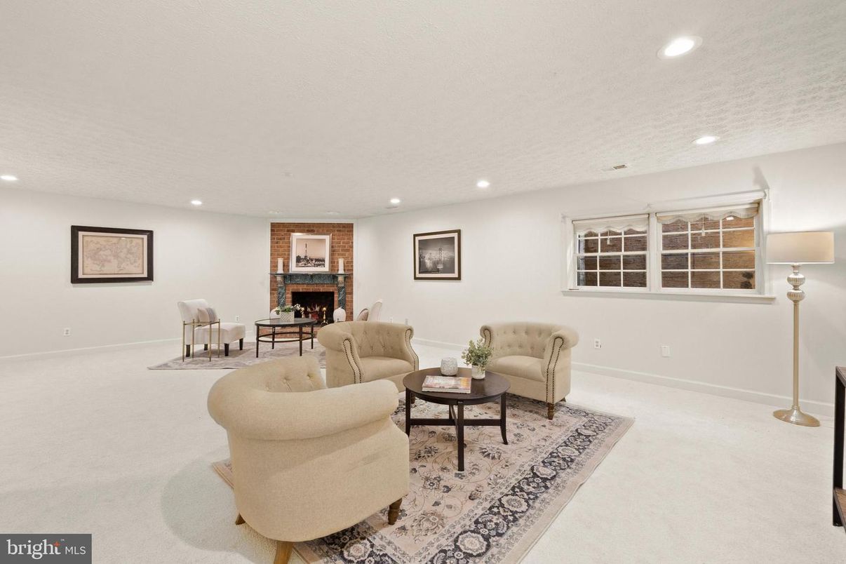 Dining room, Fireplace, Interior, Living room, Recessed Lighting