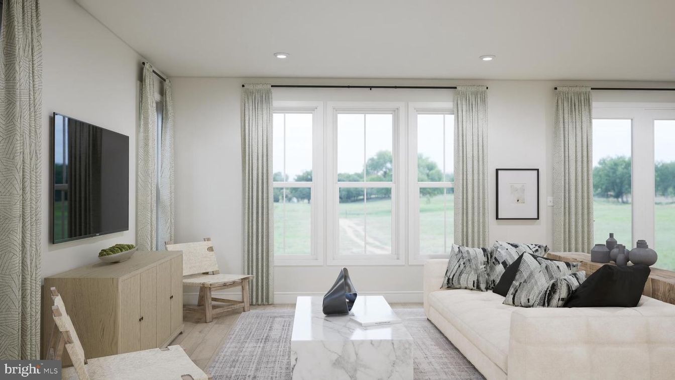 Interior, Living room, Marble, Recessed Lighting, Wood Texture Flooring