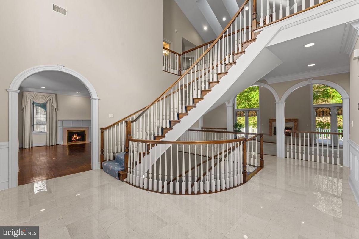 Fireplace, Interior, Recessed Lighting, Wood Texture Flooring