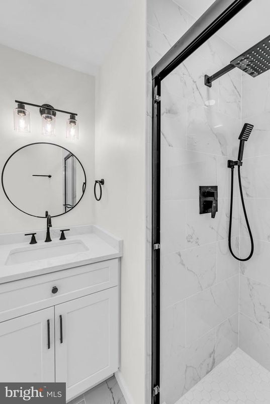 Bathroom, Glass Shower, Interior, Marble Walls