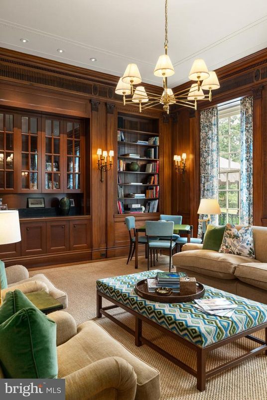 Dining room, Interior, Living room, Recessed Lighting, Wooden Walls