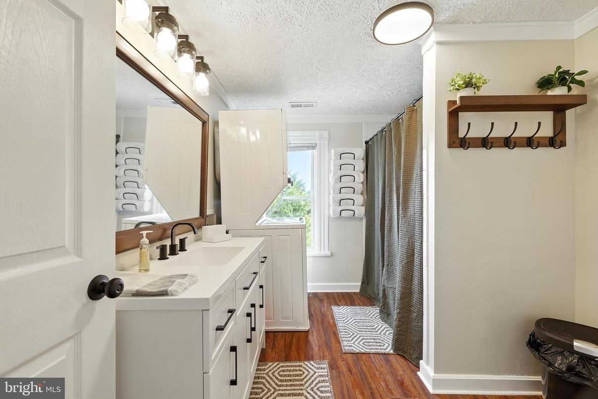 Bathroom, Interior, Wood Texture Flooring