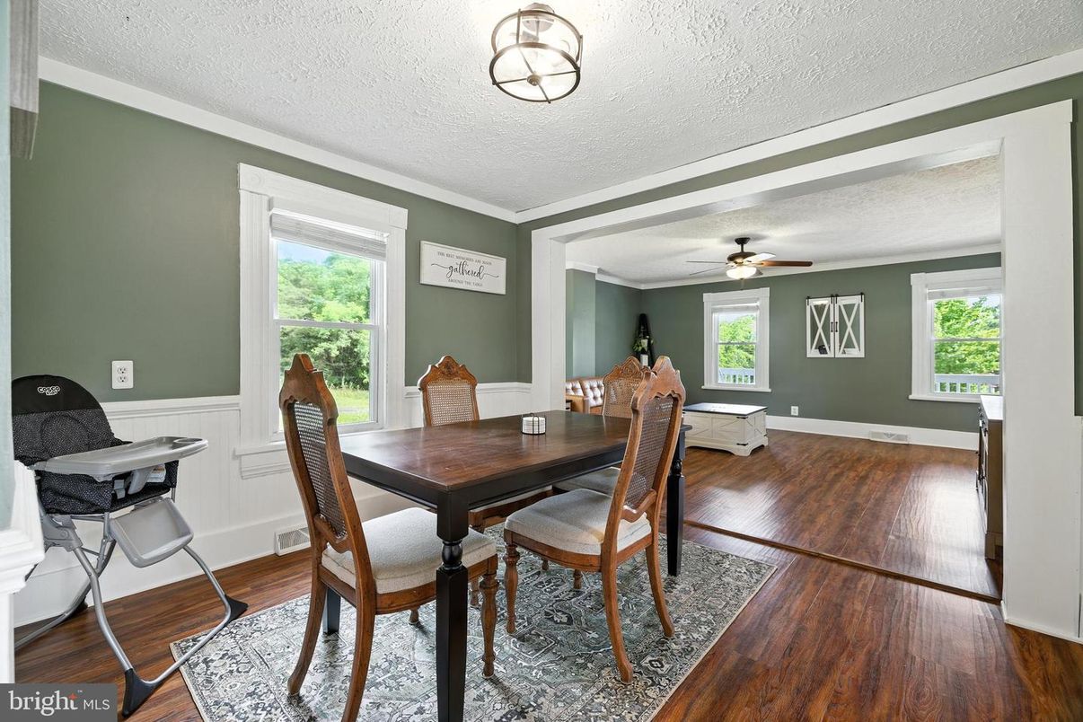 Dining room, Interior, Wood Texture Flooring
