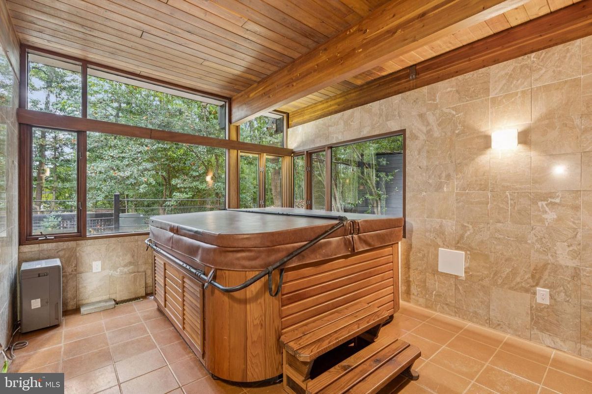Hot Tub, Interior, Wooden Ceilings
