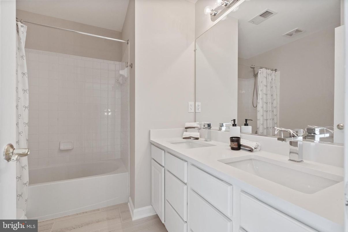 Bathroom, Dual Sink Vanities, Interior, Wood Texture Flooring