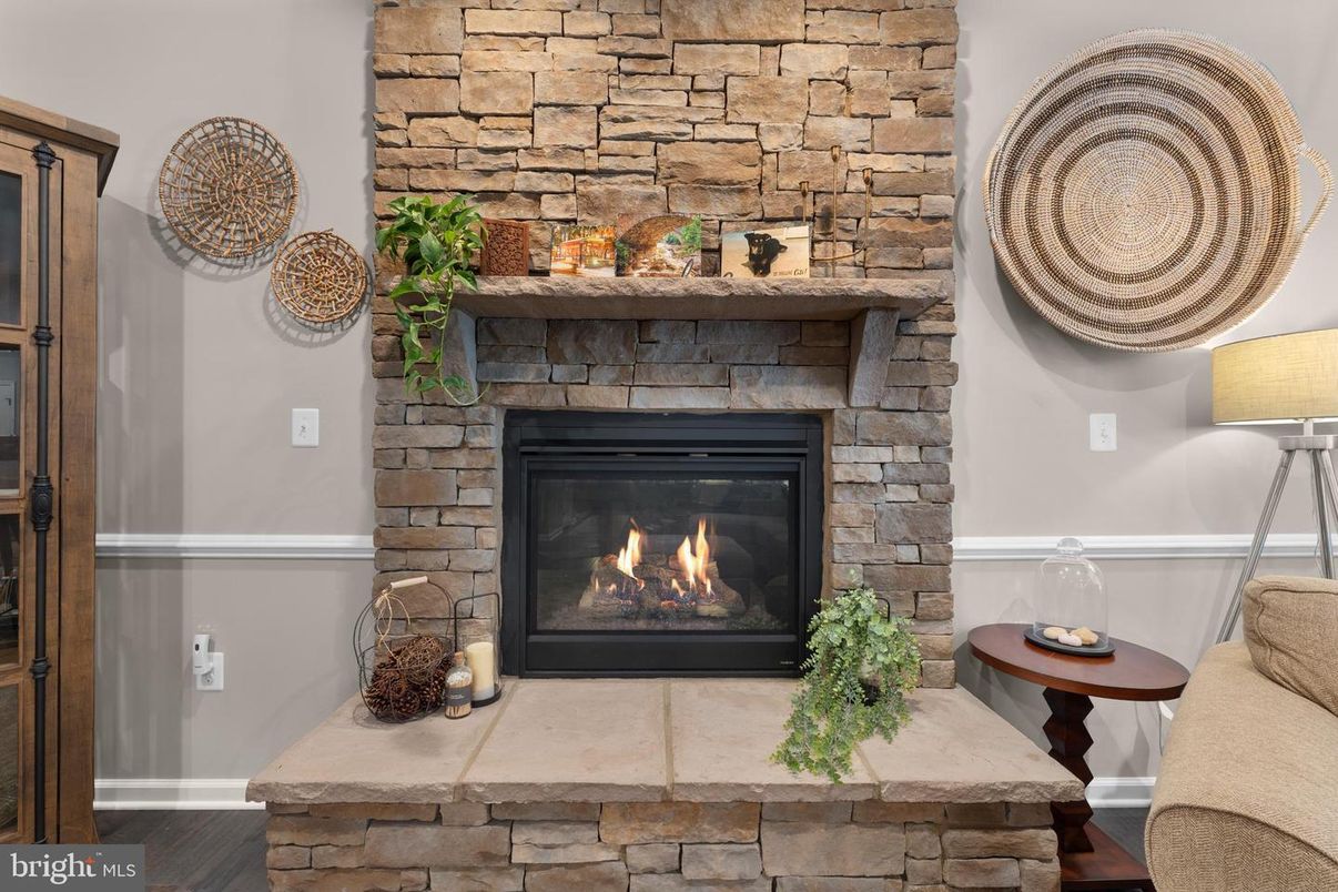 Fireplace, Interior, Stone Walls