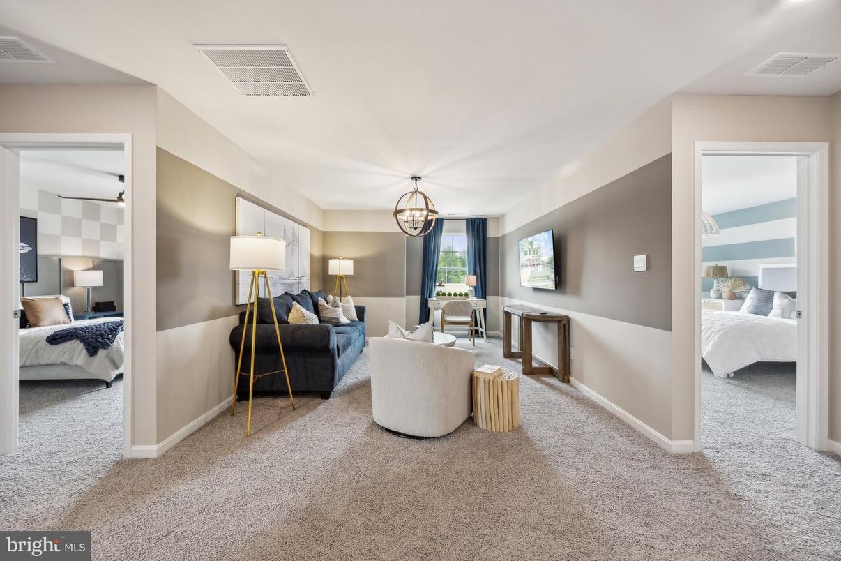 Bedroom, Chandelier, Interior