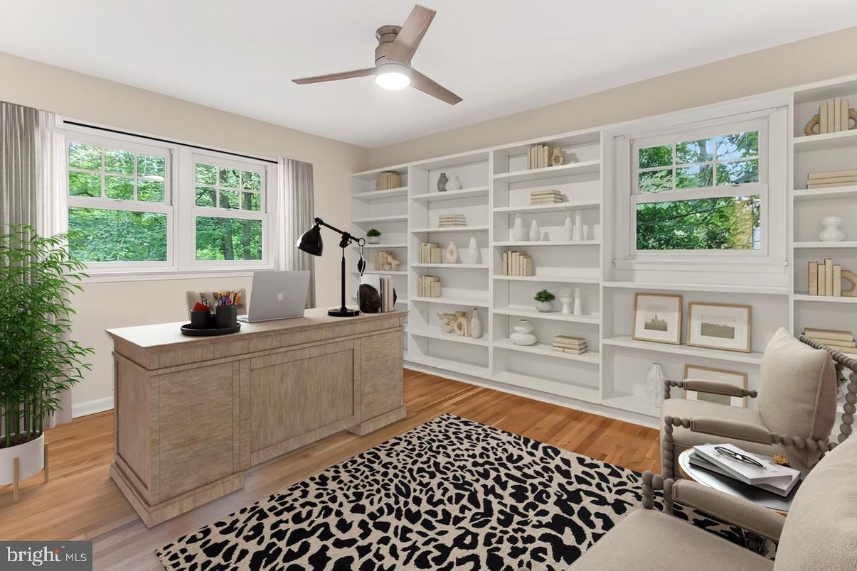 Home Office, Interior, Wood Texture Flooring