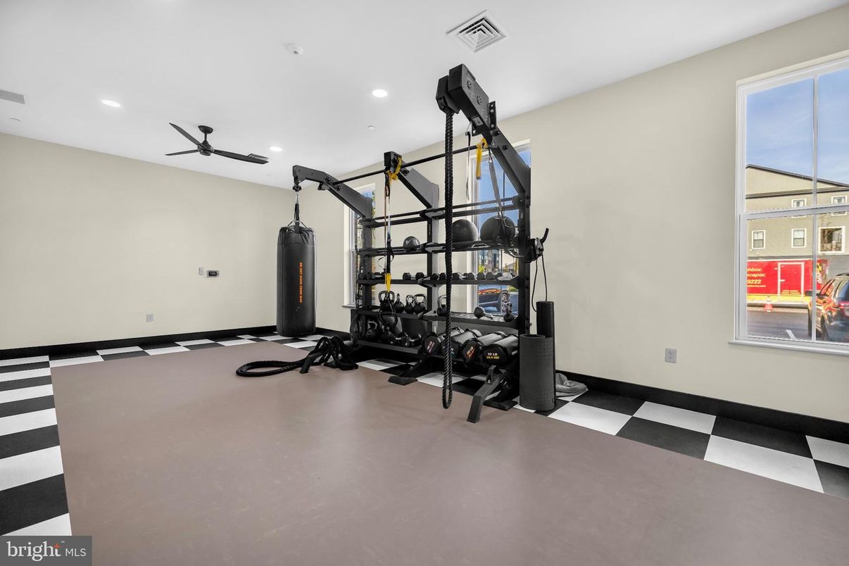 Fitness Equipment, Interior, Recessed Lighting