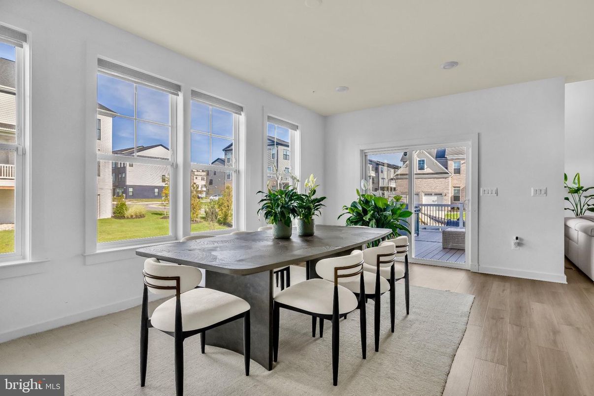 Dining room, Interior, Wood Texture Flooring