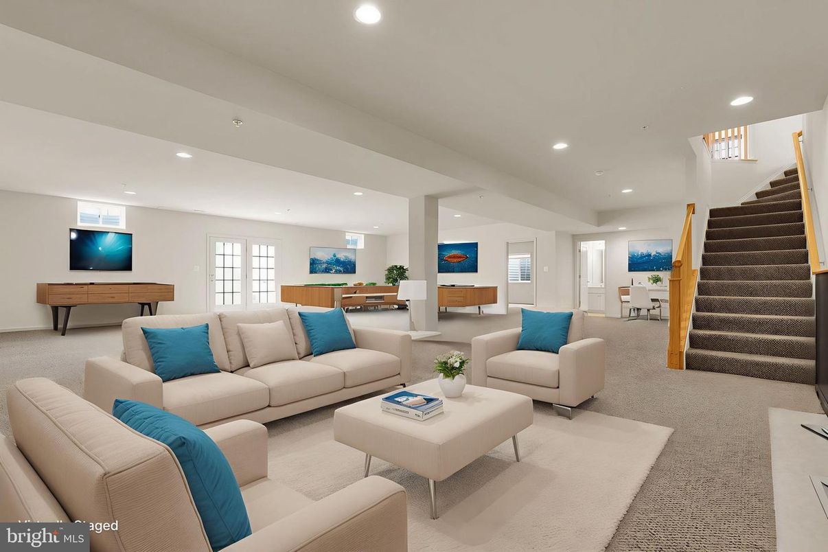 Interior, Living room, Recessed Lighting