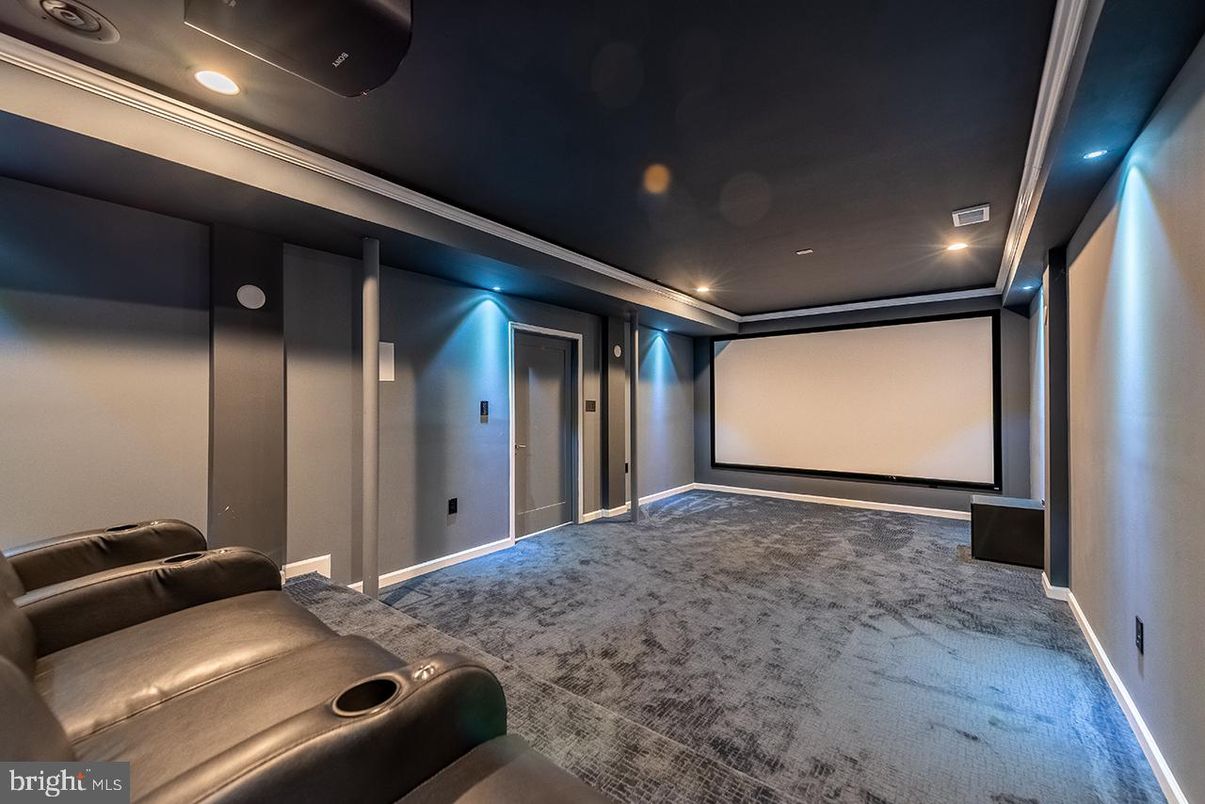 Home Theatre Room, Interior, Projection Screen, Recessed Lighting, Theatre Room