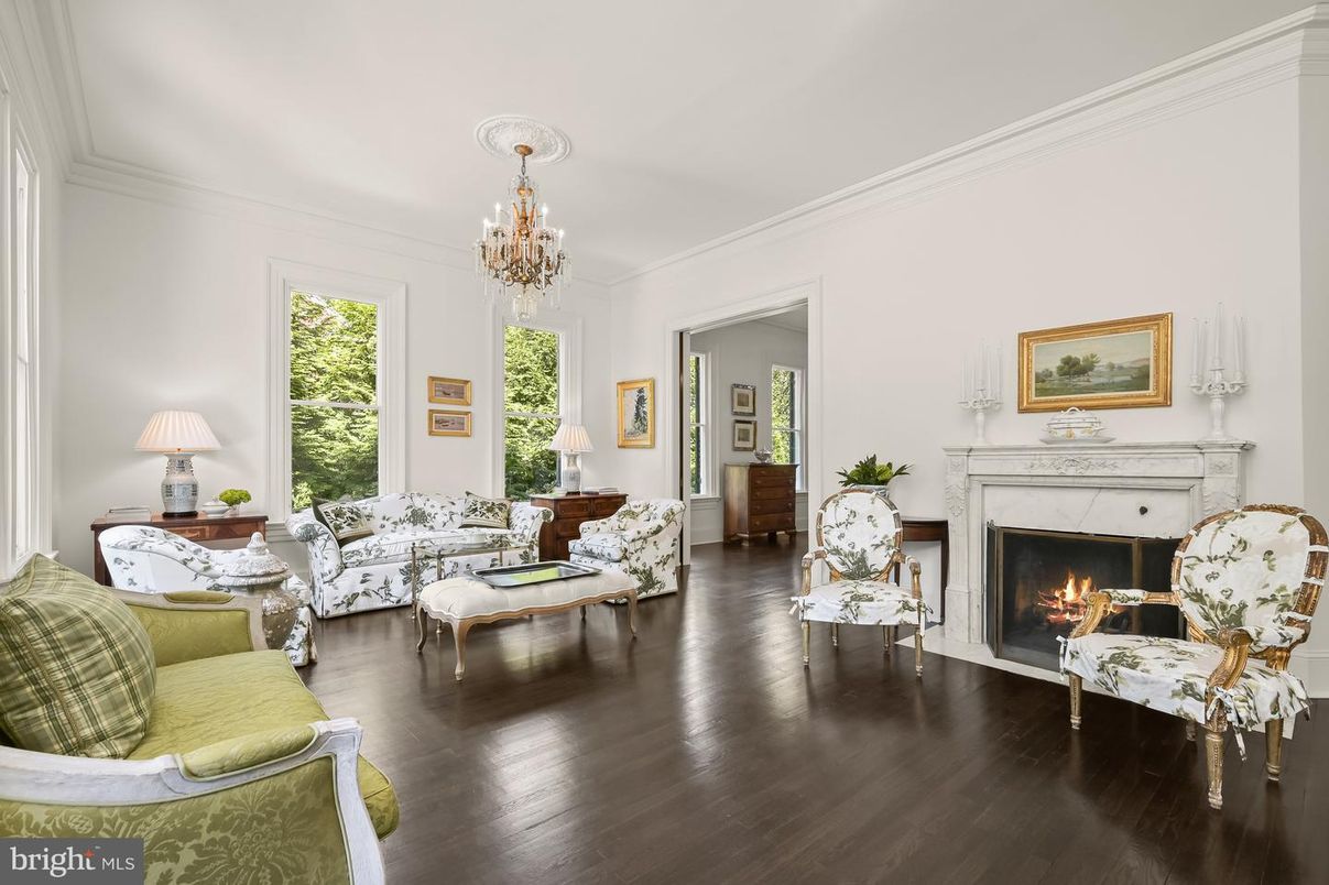 Chandelier, Fireplace, Interior, Living room, Wood Texture Flooring