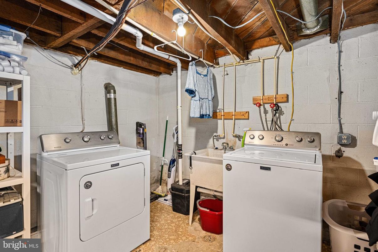 Interior, Utility Closets, Washer, Wooden Beams, Wooden Ceilings