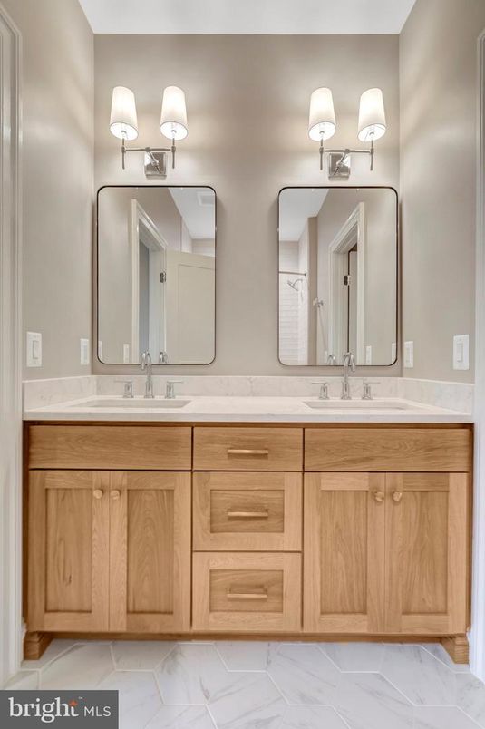 Bathroom, Dual Sink Vanities, Interior, Marble