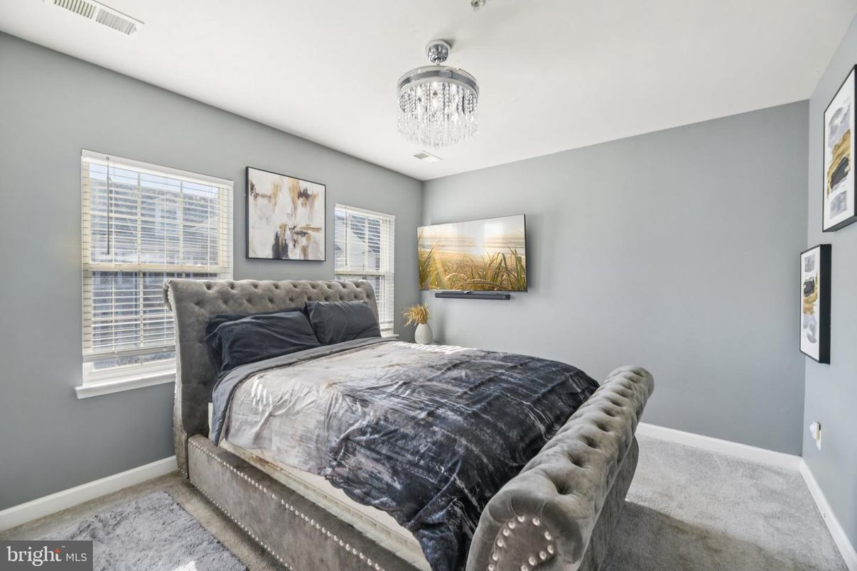 Bedroom, Chandelier, Interior