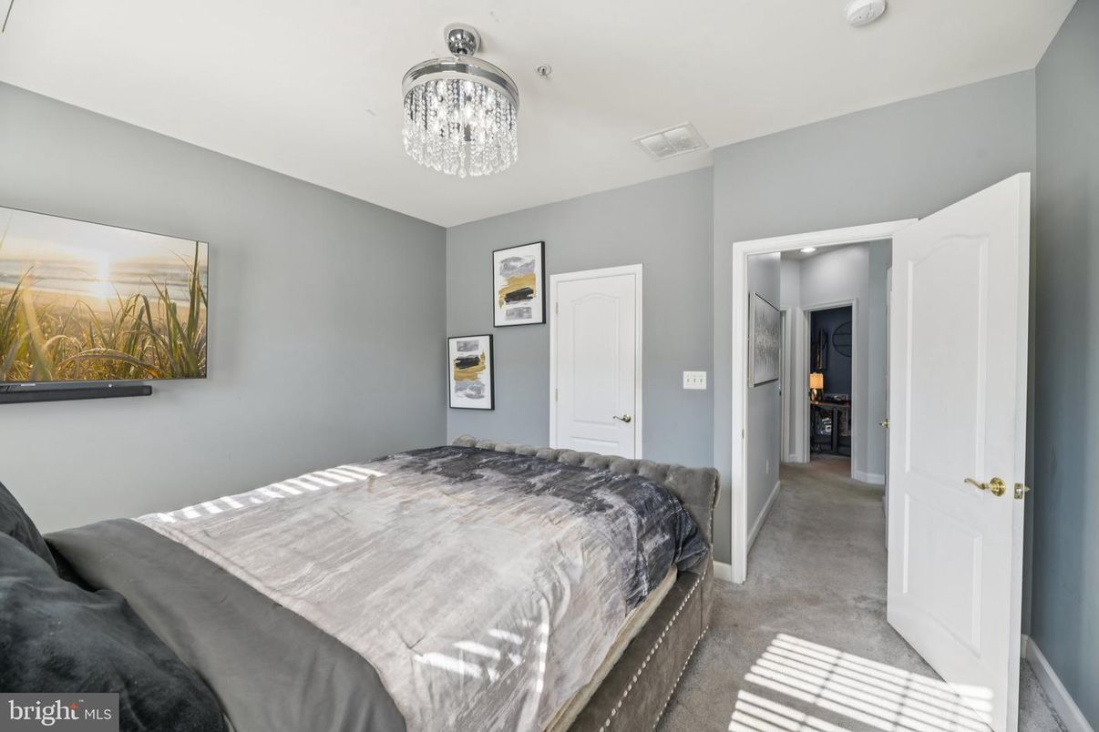 Bedroom, Chandelier, Interior