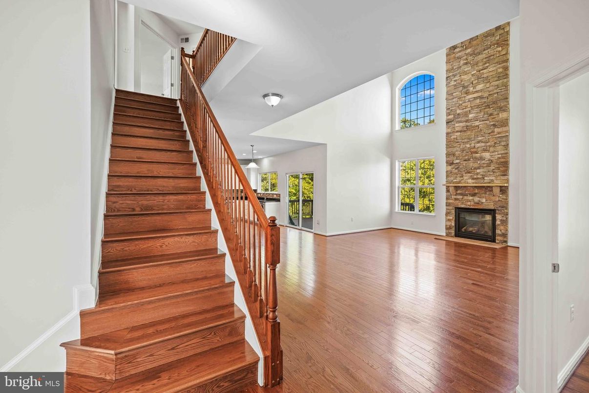 Fireplace, Interior, Stone Walls, Wood Texture Flooring