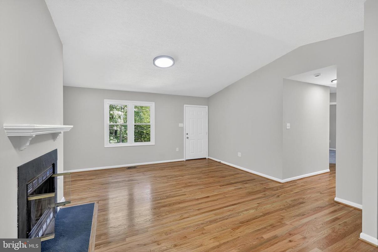 Empty room, Fireplace, Interior, Wood Texture Flooring
