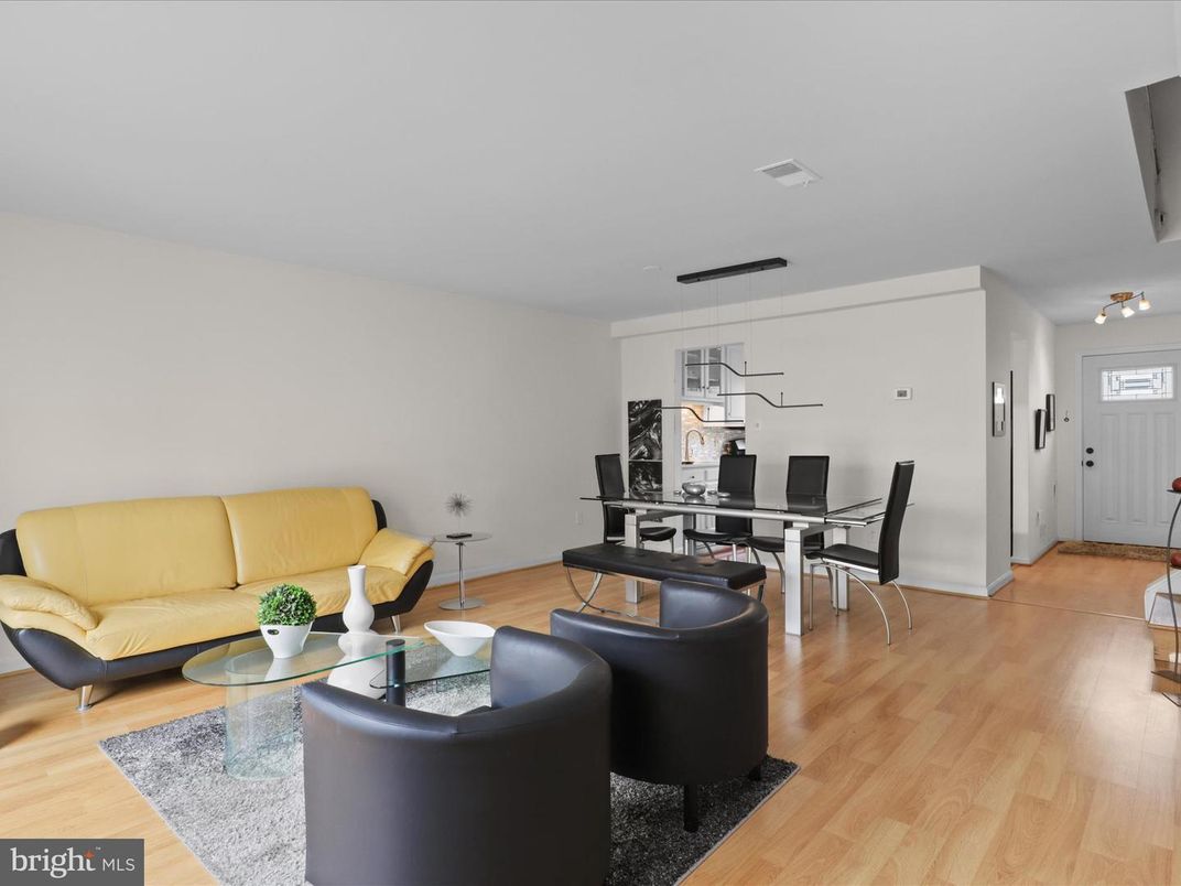 Dining room, Interior, Kitchen, Living room, Pendant Lights, Wood Texture Flooring