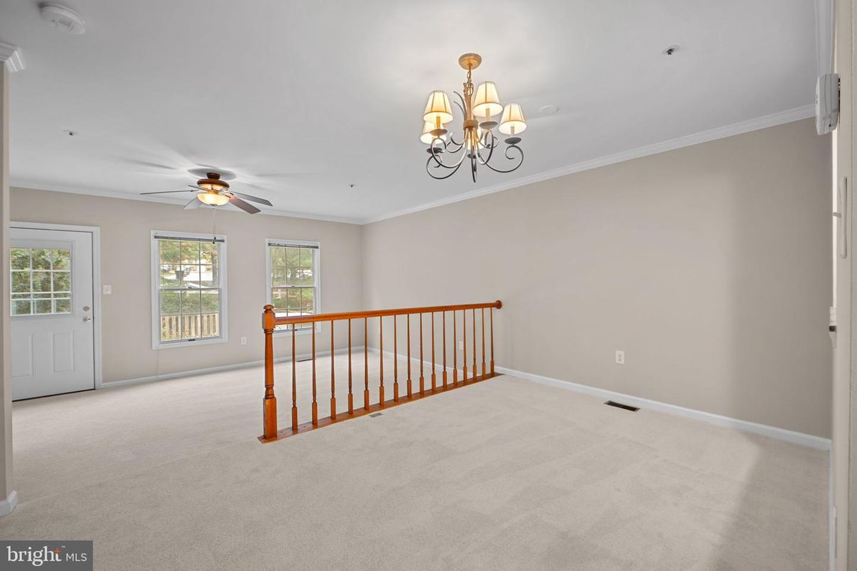 Chandelier, Empty room, Interior