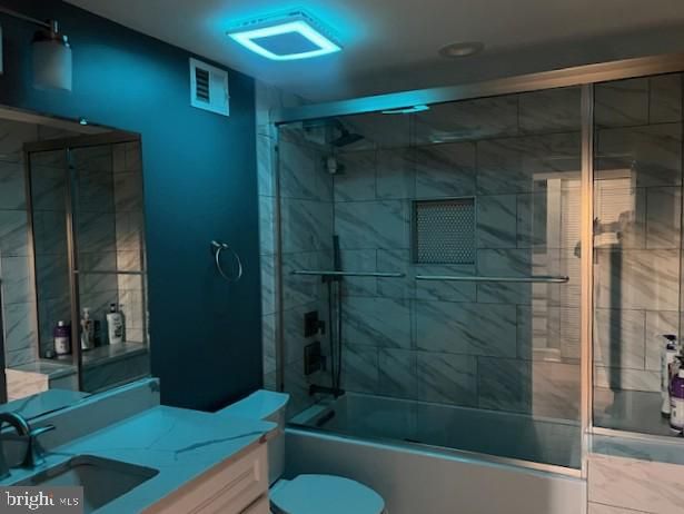 Bathroom, Glass Shower, Interior, Marble Walls, Recessed Lighting