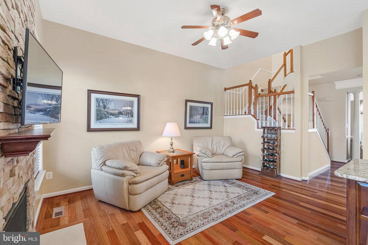 Fireplace, Interior, Wood Texture Flooring