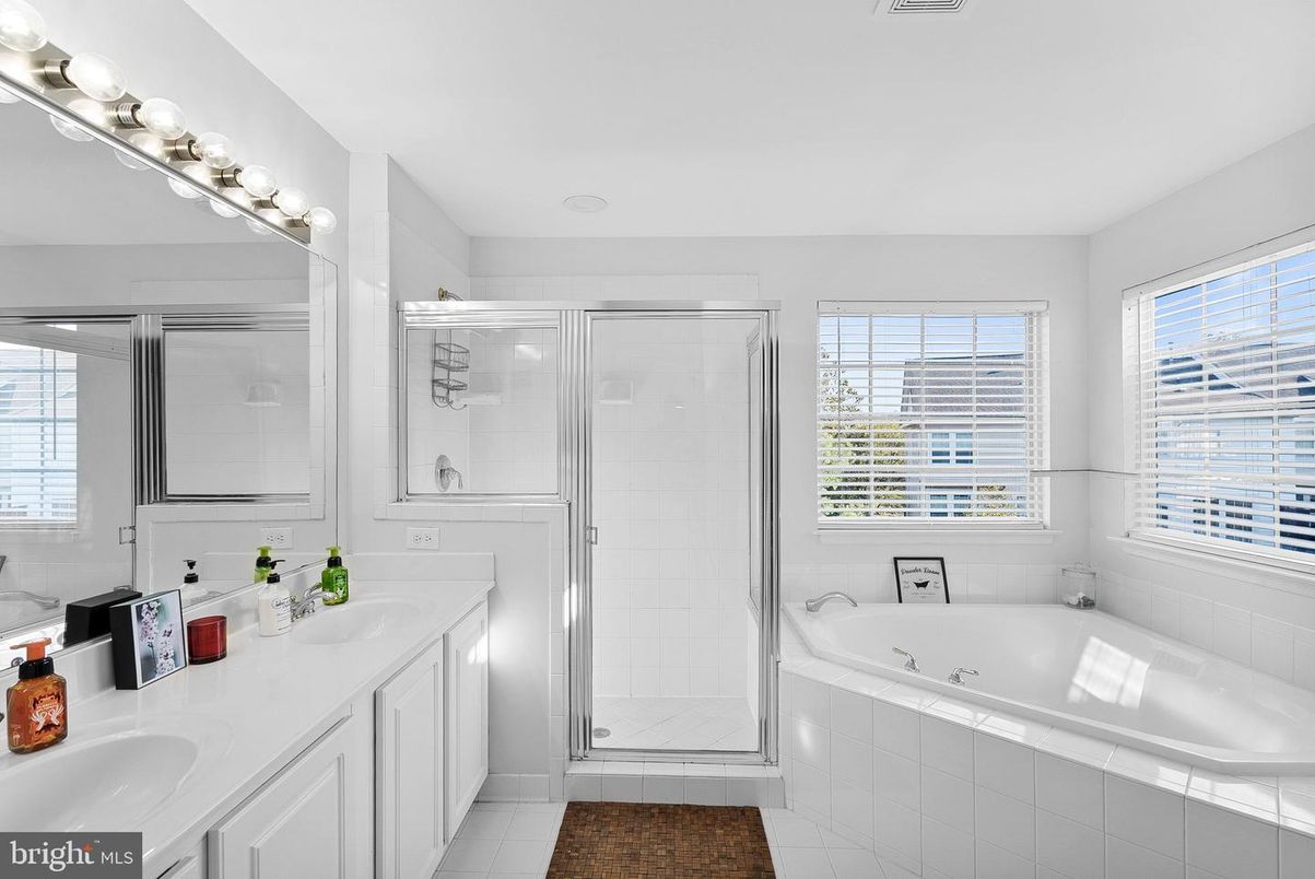 Bathroom, Dual Sink Vanities, Glass Shower, Interior