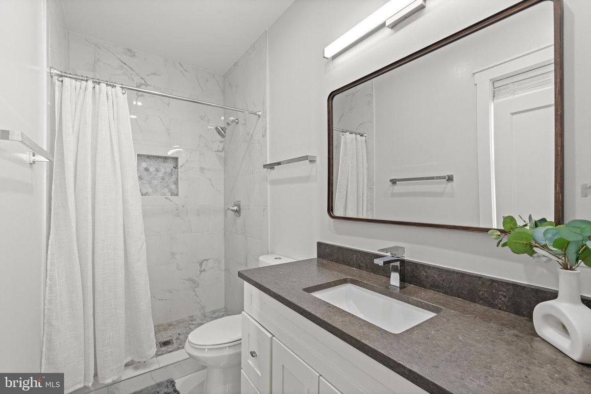 Bathroom, Glass Shower, Interior, Marble Walls