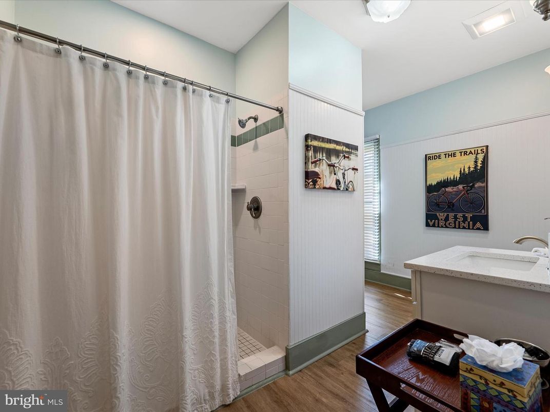 Bathroom, Interior, Recessed Lighting, Wood Texture Flooring