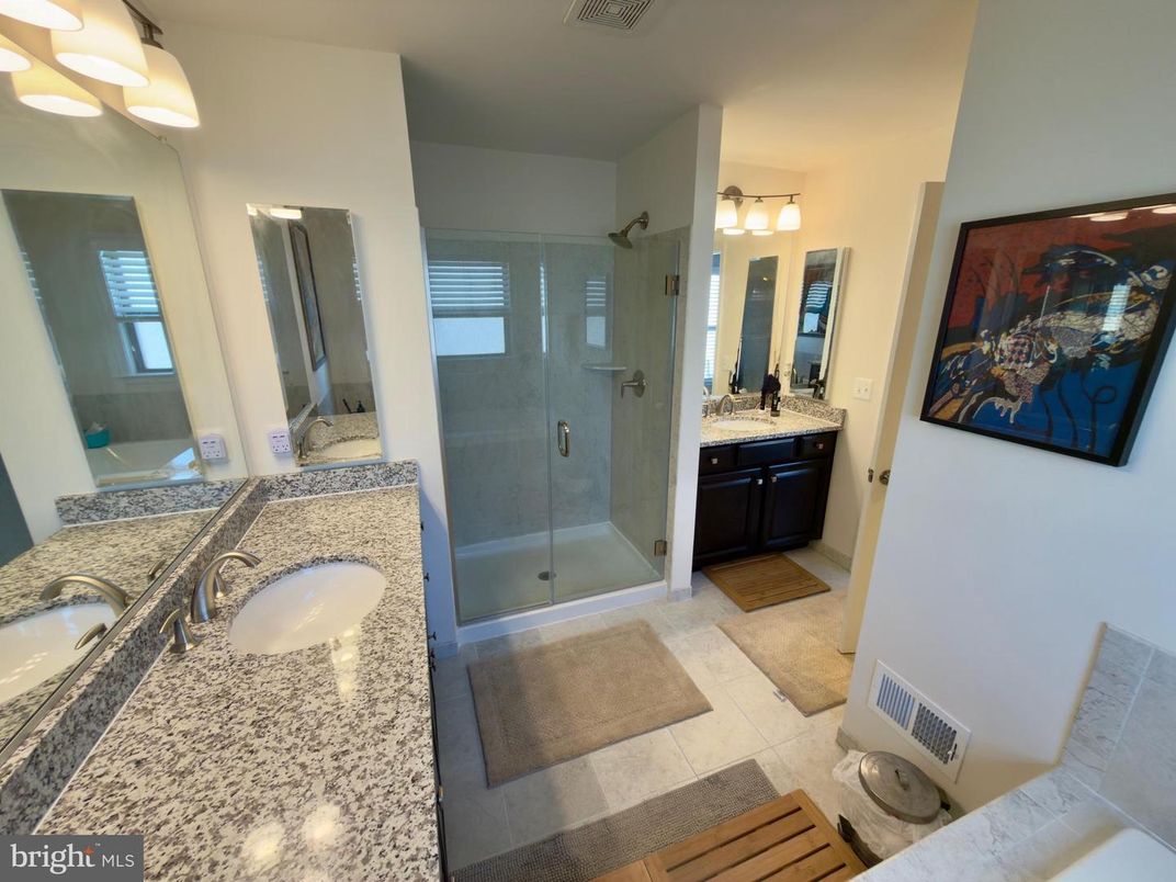 Bathroom, Dual Sink Vanities, Glass Shower, Interior