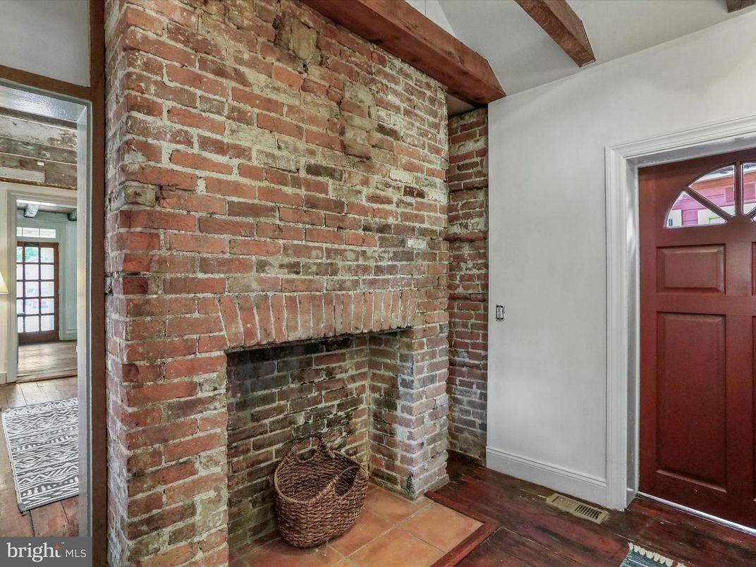 Fireplace, Interior, Stone Walls, Wooden Beams