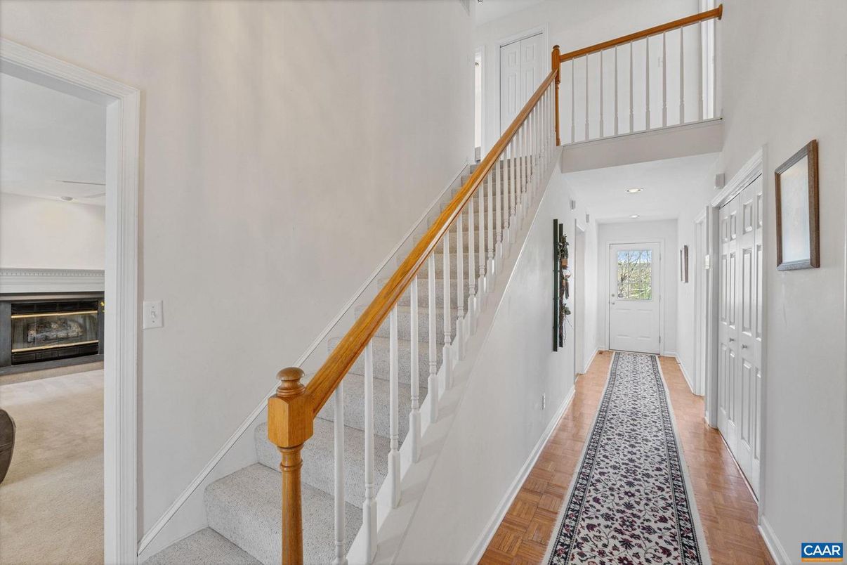 Fireplace, Interior, Recessed Lighting, Wood Texture Flooring