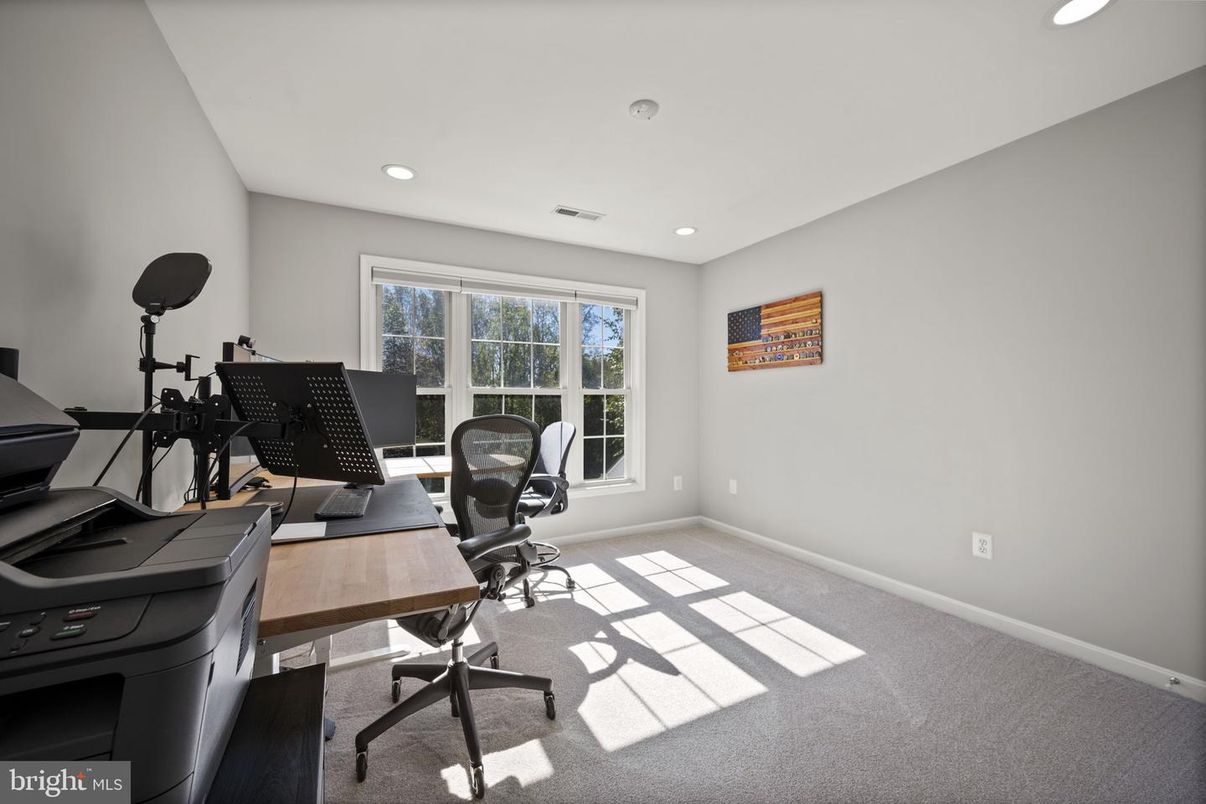 Home Office, Interior, Recessed Lighting