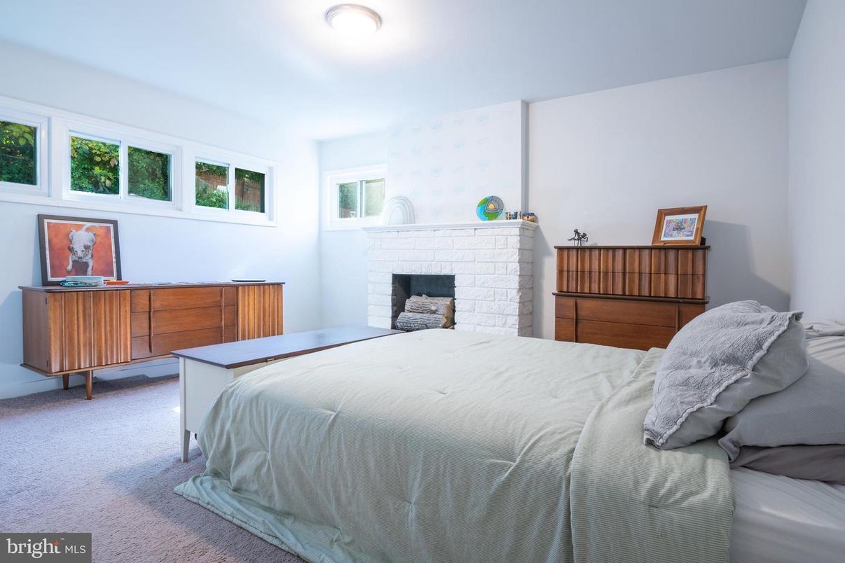 Bedroom, Fireplace, Interior