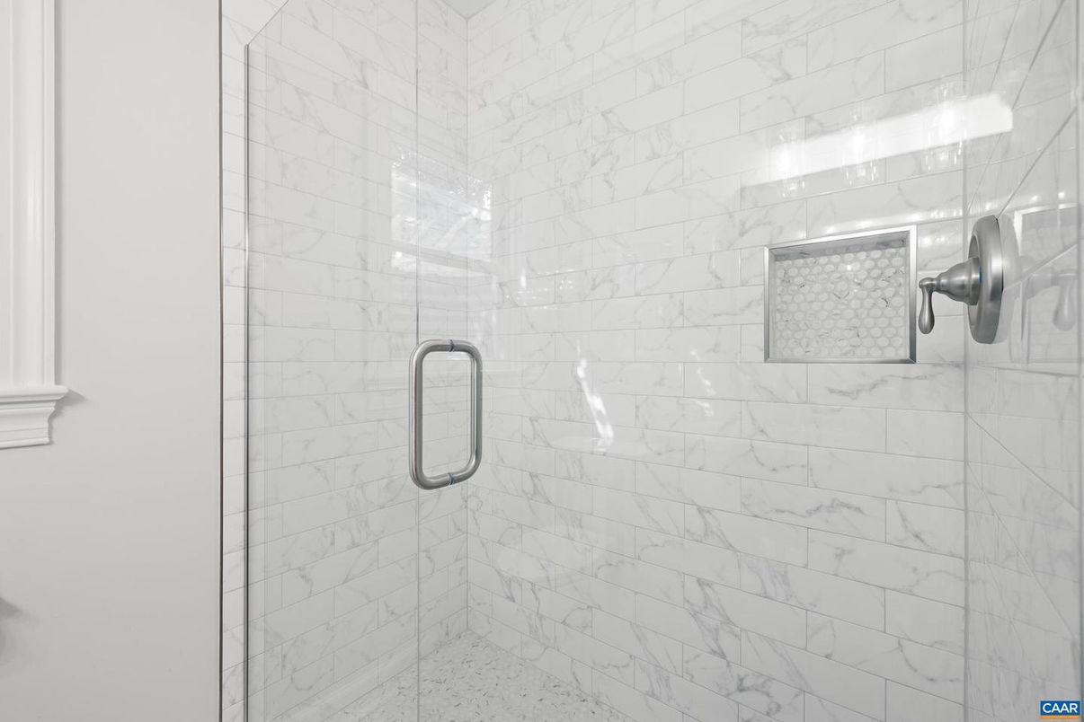 Bathroom, Glass Shower, Interior, Marble Walls