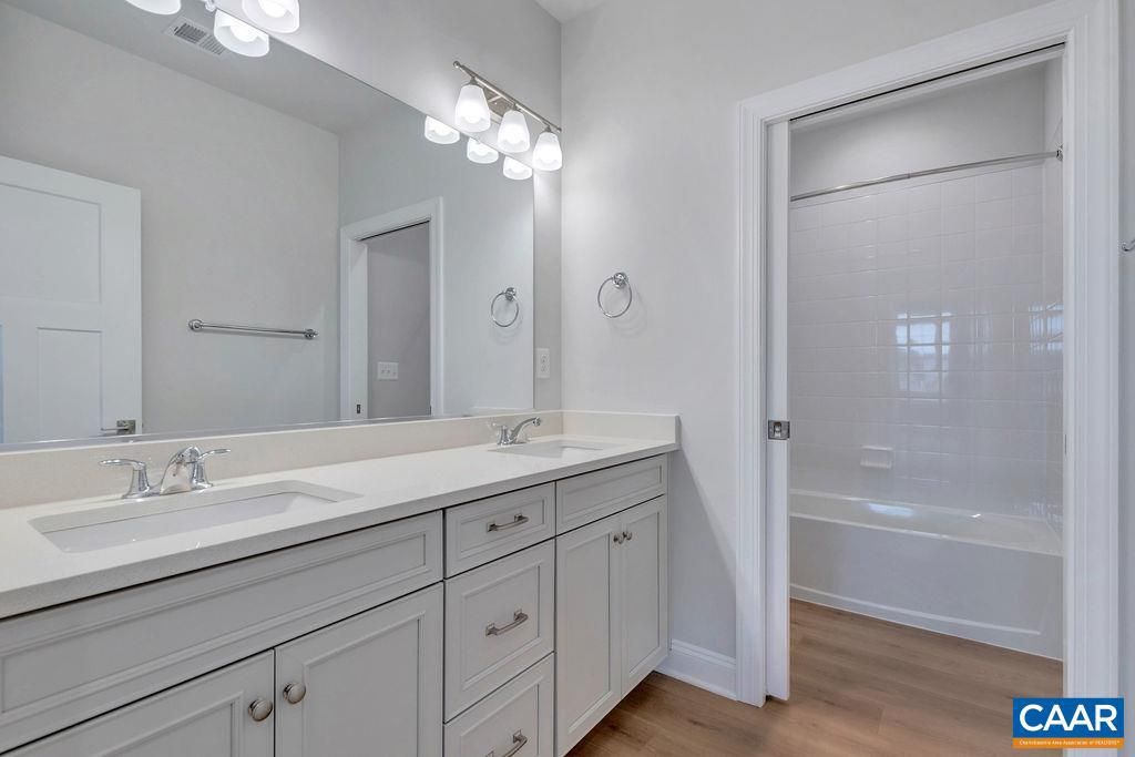 Bathroom, Dual Sink Vanities, Interior, Wood Texture Flooring
