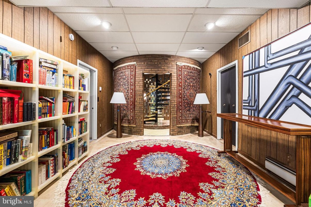 Interior, Recessed Lighting, Stone Walls, Wine Storage, Wooden Walls