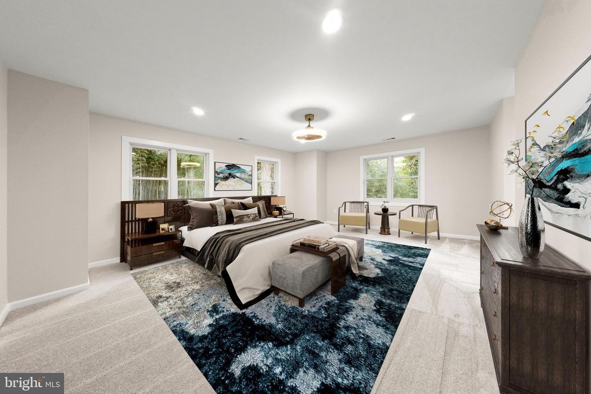 Bedroom, Interior, Recessed Lighting