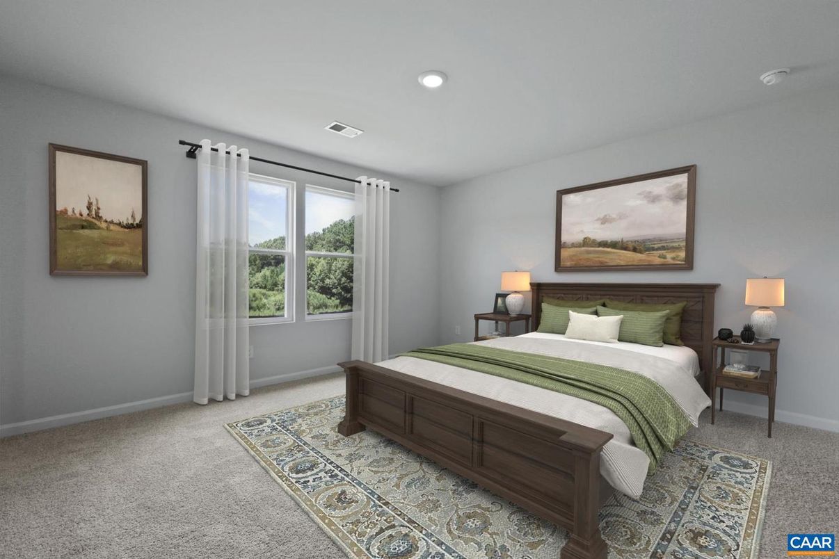 Bedroom, Interior, Recessed Lighting