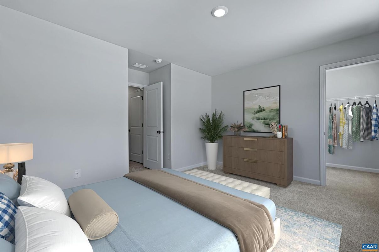 Bedroom, Interior, Recessed Lighting